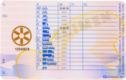 Führerschein Rückseite