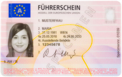 Führerschein Vorderseite