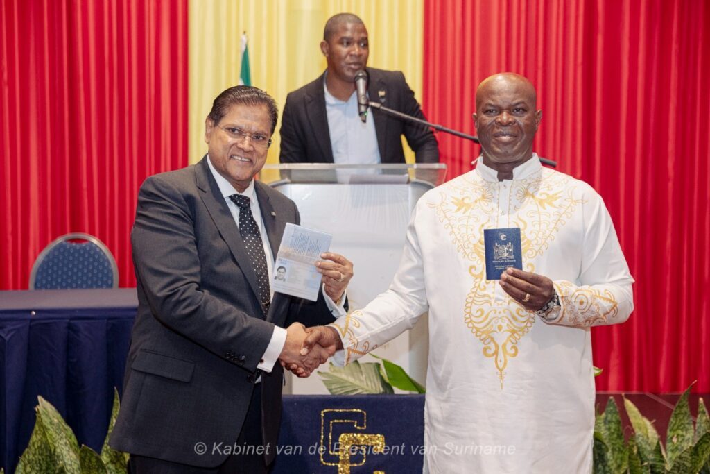 Issuance of the first new ePassport of Republic of Suriname