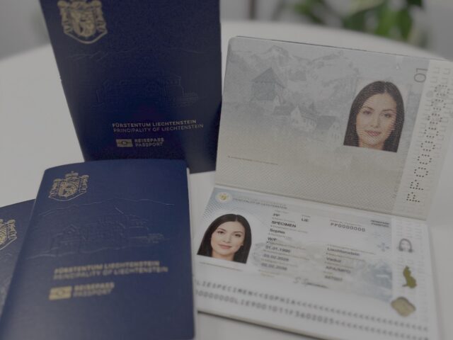 UV Page of ePassport of Liechtenstein which won Best New Passport Award 2026